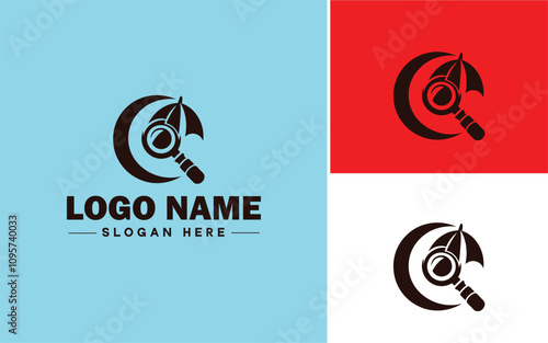 Private Investigation icon Private detective work Investigative services Personal investigation flat logo sign symbol editable vector
