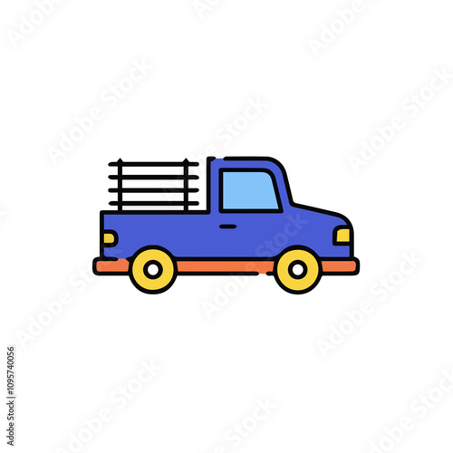 Truck icon symbol vector illustration 