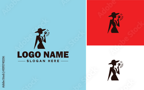 Private Investigation icon Private detective work Investigative services Personal investigation flat logo sign symbol editable vector