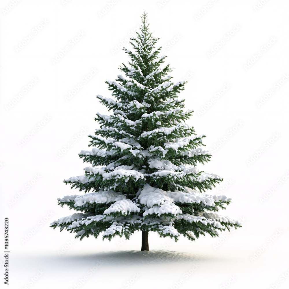 Fototapeta premium christmas tree isolated on white