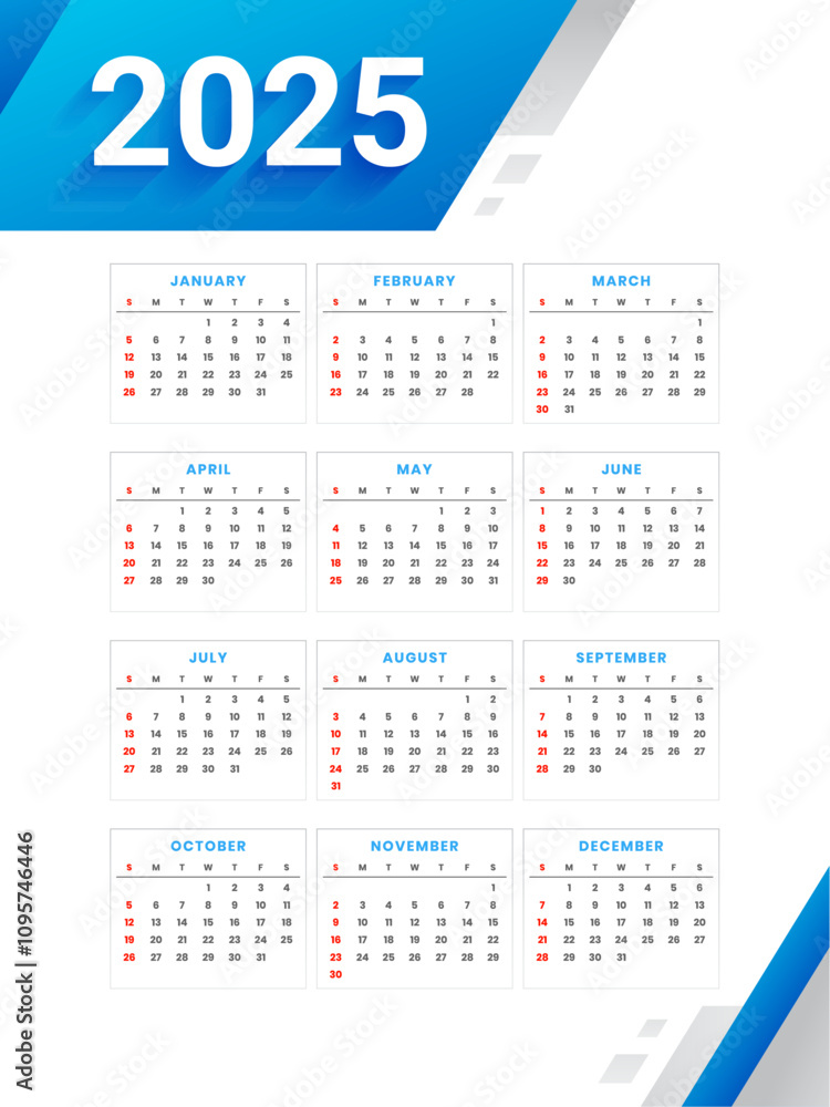 white blue 2025 wall calendar template for new year event planner white blue 2025 wall calendar template for new year event planner