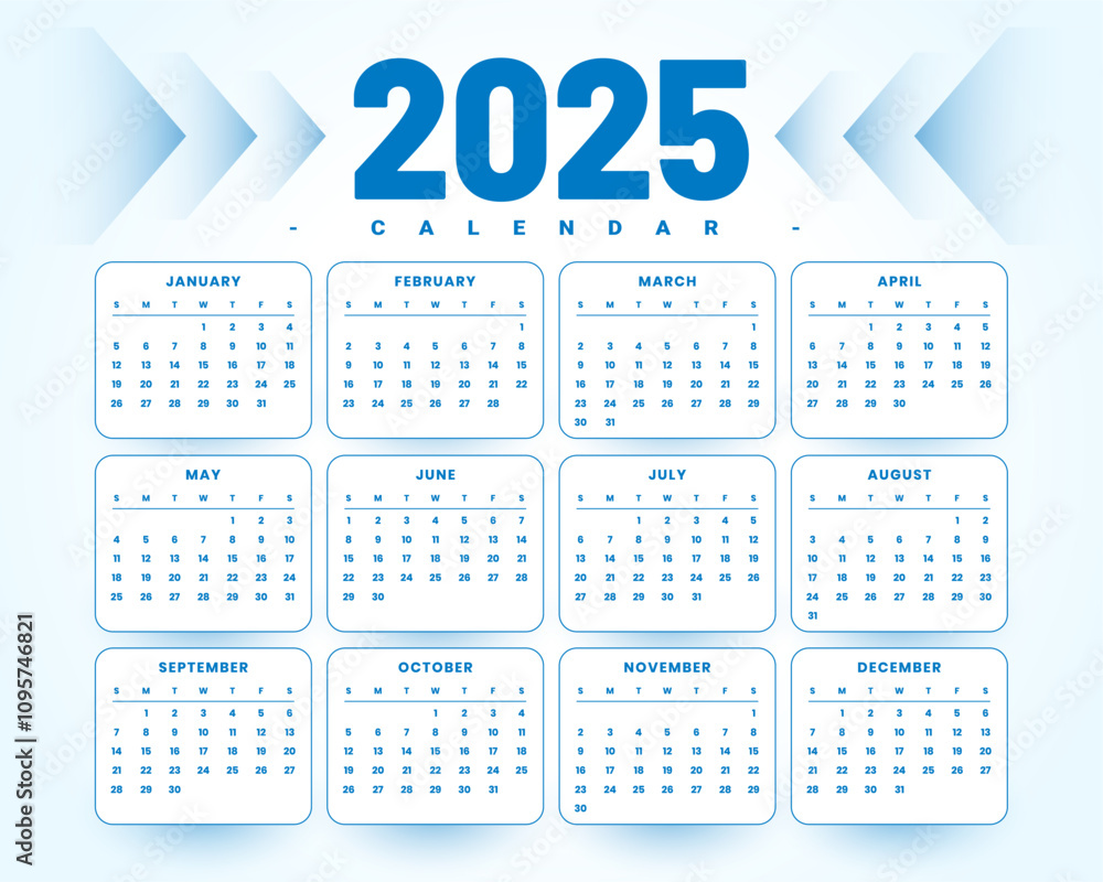 modern 2025 full page calendar template printable design modern 2025 full page calendar template printable design