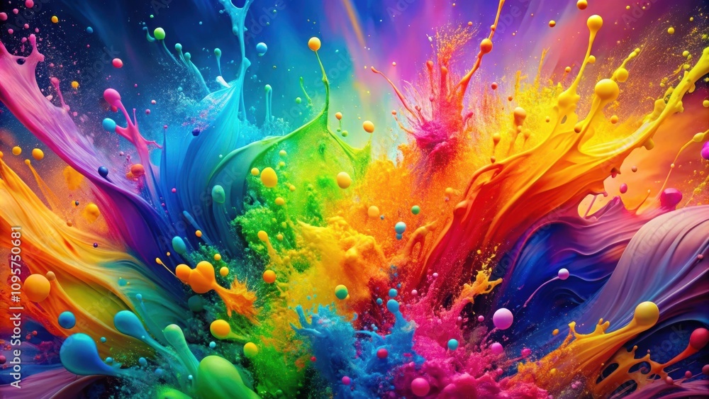 Vibrant abstract paint splashes background , colorful, texture, 2D, abstract, vibrant, paint, colorful, splashes Vibrant abstract paint splashes background , colorful, texture, 2D, abstract, vibrant, paint, colorful, splashes