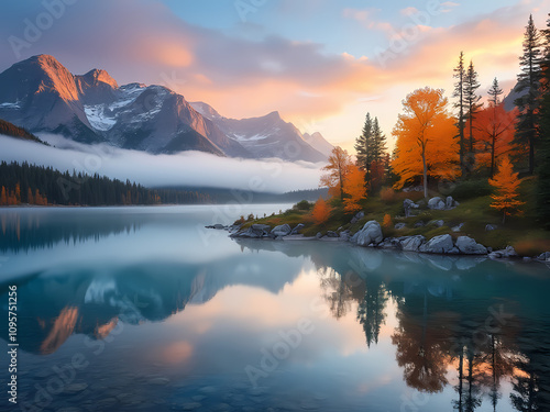 lake in the mountains