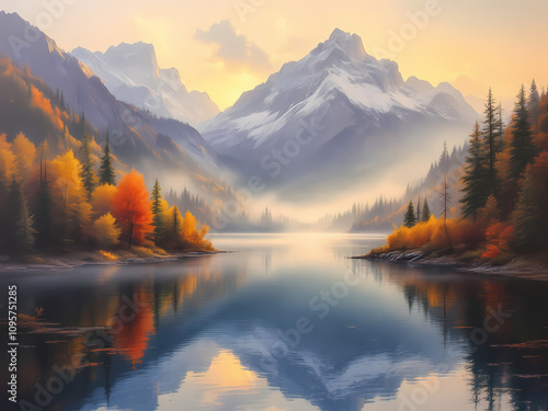 sunrise in the mountains
