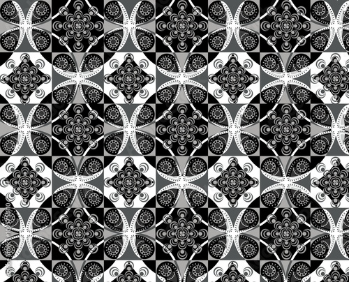 black and white seamless pattern