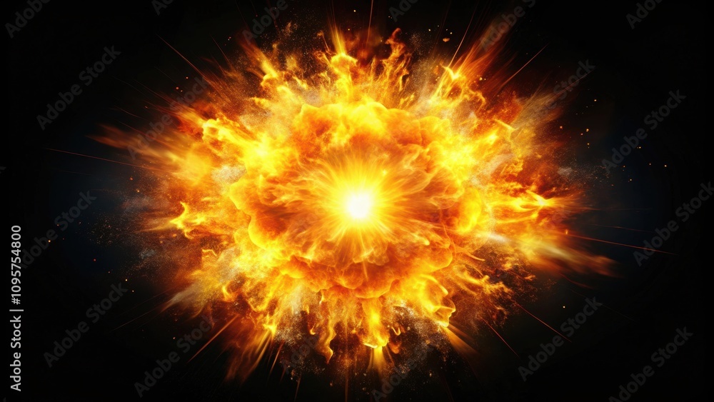 Bright explosion flash on a black background with fire burst , explosion, flash, bright, black background, fire, burst Bright explosion flash on a black background with fire burst , explosion, flash, bright, black background, fire, burst