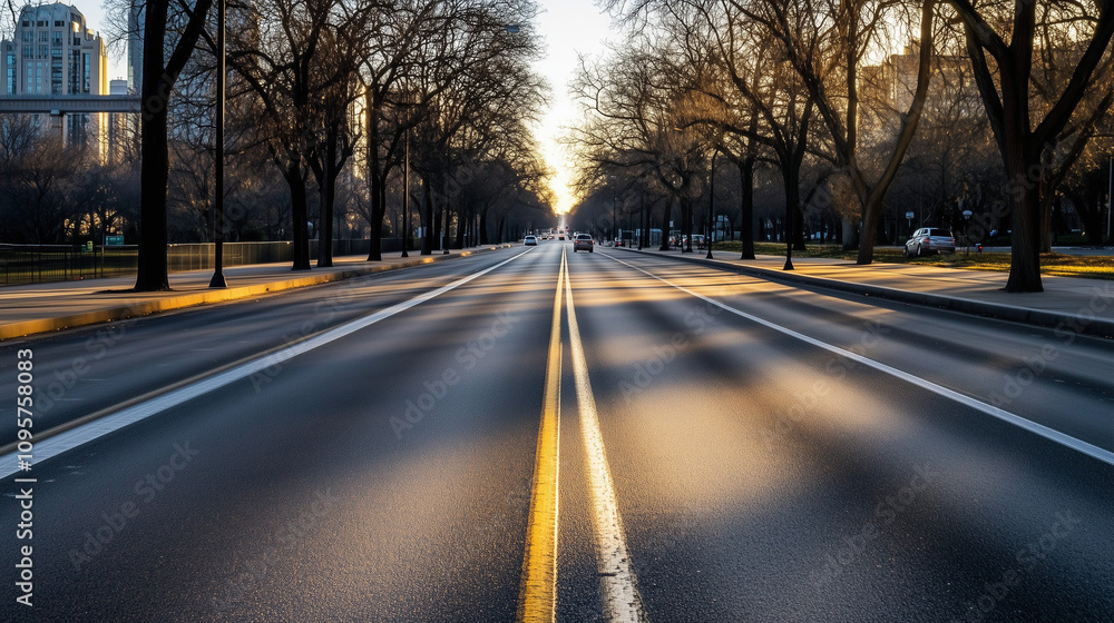Empty express lane on highway during off-peak hours, symbolizing efficiency and opportunity in a calm, uncluttered environment. Empty express lane on highway during off-peak hours, symbolizing efficiency and opportunity in a calm, uncluttered environment.