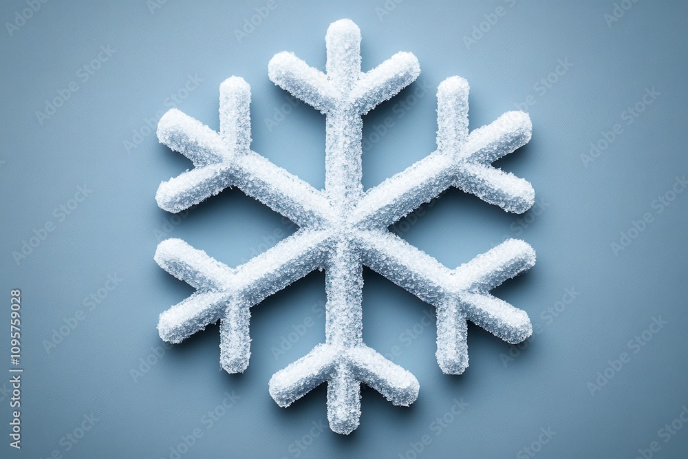 3D rendered snowflake on blue background. 3D rendered snowflake on blue background.