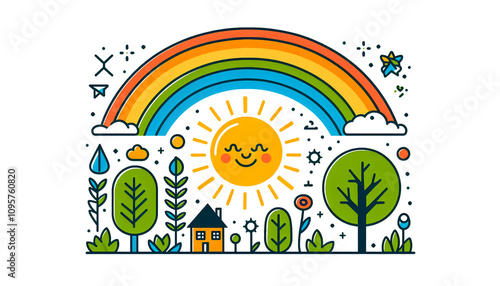 sun eggs with flowers