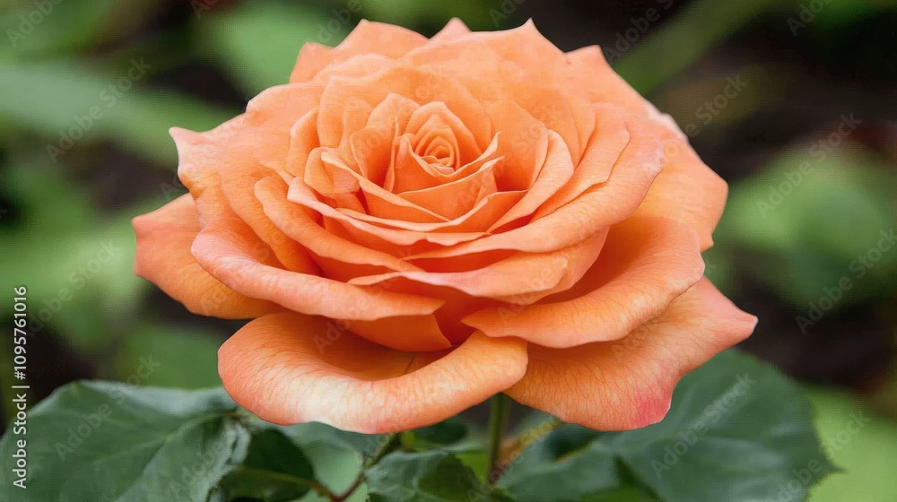 Vibrant orange rose in close-up, showcasing its warm hues and beautifully layered petals Vibrant orange rose in close-up, showcasing its warm hues and beautifully layered petals