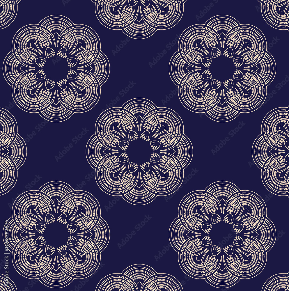 Obraz premium seamless tiny flowers and leaf colorful pattern. fabric print.