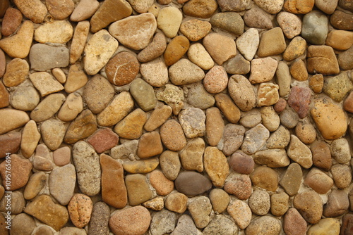 Circular symbol, cobblestone streets photo