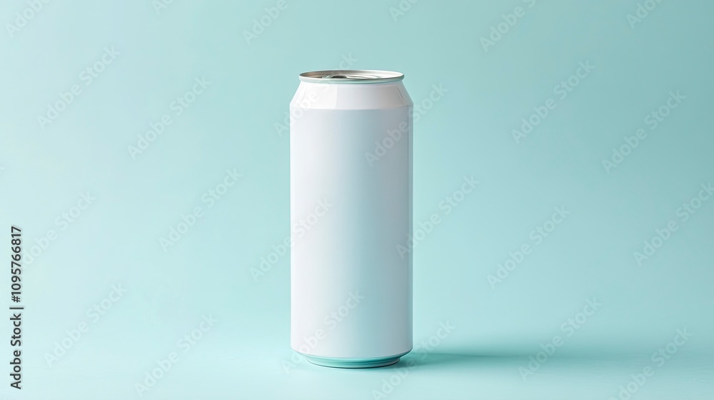 Minimalist design of a tall white can on a pastel background Minimalist design of a tall white can on a pastel background