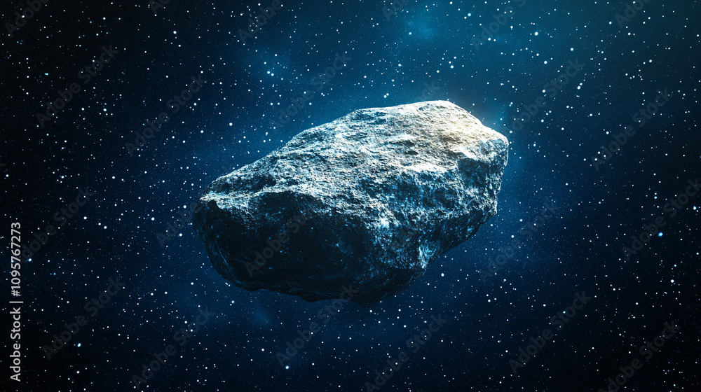A minimalist image of a lone asteroid in the vastness of space, ideal for science-related projects, educational materials, or cosmic-themed decor. A minimalist image of a lone asteroid in the vastness of space, ideal for science-related projects, educational materials, or cosmic-themed decor.