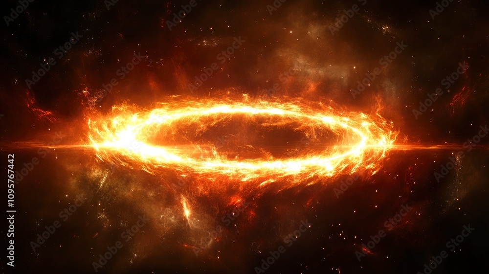 Cosmic explosion of fire and light in a vast universe Cosmic explosion of fire and light in a vast universe
