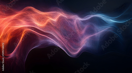 Wallpaper Mural A vibrant blend of swirling colors creating a dynamic, abstract wave effect against a dark background. Torontodigital.ca