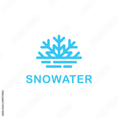 logo icon design abstract flat snow water