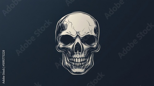 Skull-themed business logo, symbolizing bold and edgy branding