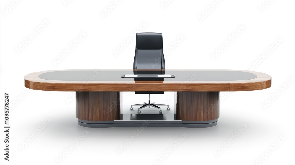Oval desk with chair. Oval desk with chair.