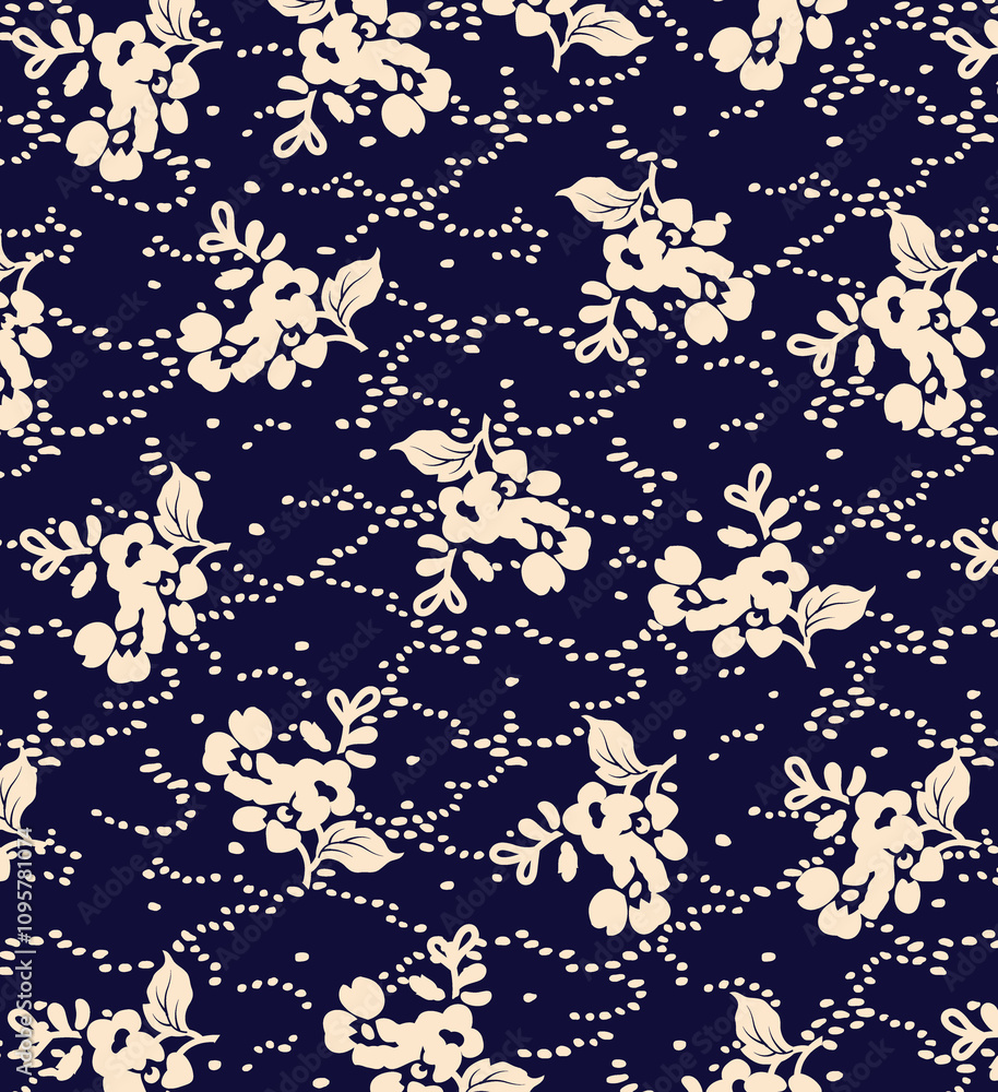 Seamless Pattern with Cute Daisy Flowers and Pansies. Feminine Texture in Country Style for Cloth, Textile, Wallpaper. Seamless Pattern with Cute Daisy Flowers and Pansies. Feminine Texture in Country Style for Cloth, Textile, Wallpaper.