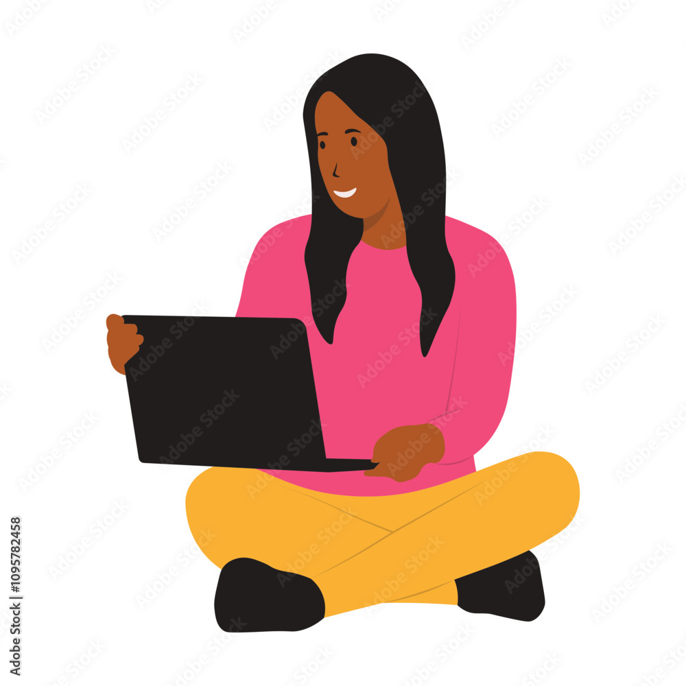 People with Technology Devices. Flat Cartoon Vector Illustration. People with Technology Devices. Flat Cartoon Vector Illustration.