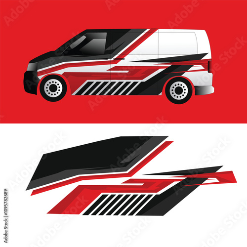 vector design decal livery wrapping body of cargo van. van delivery decal livery