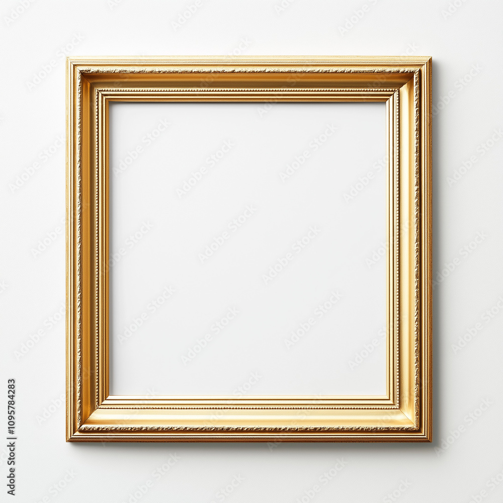 a simple gold frame on a white background a simple gold frame on a white background
