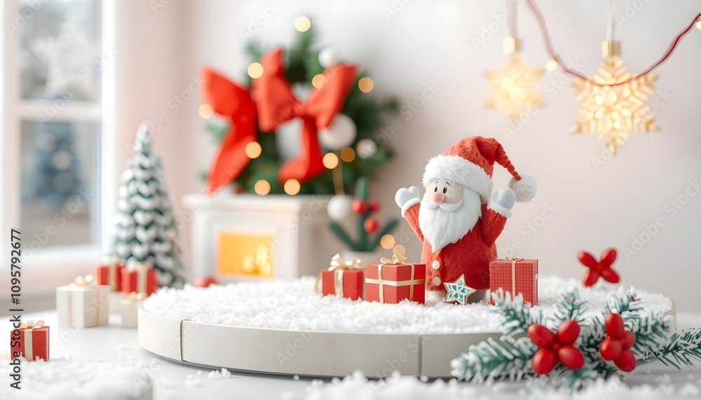Fototapeta premium Cute christmas tree decoration