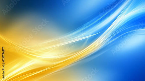 Abstract wave yellow and blue background.