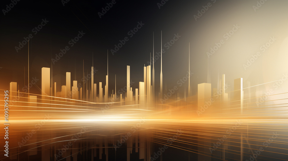Smart golden city, Modern City illustration isolated at white with space for text. Smart golden city, Modern City illustration isolated at white with space for text.