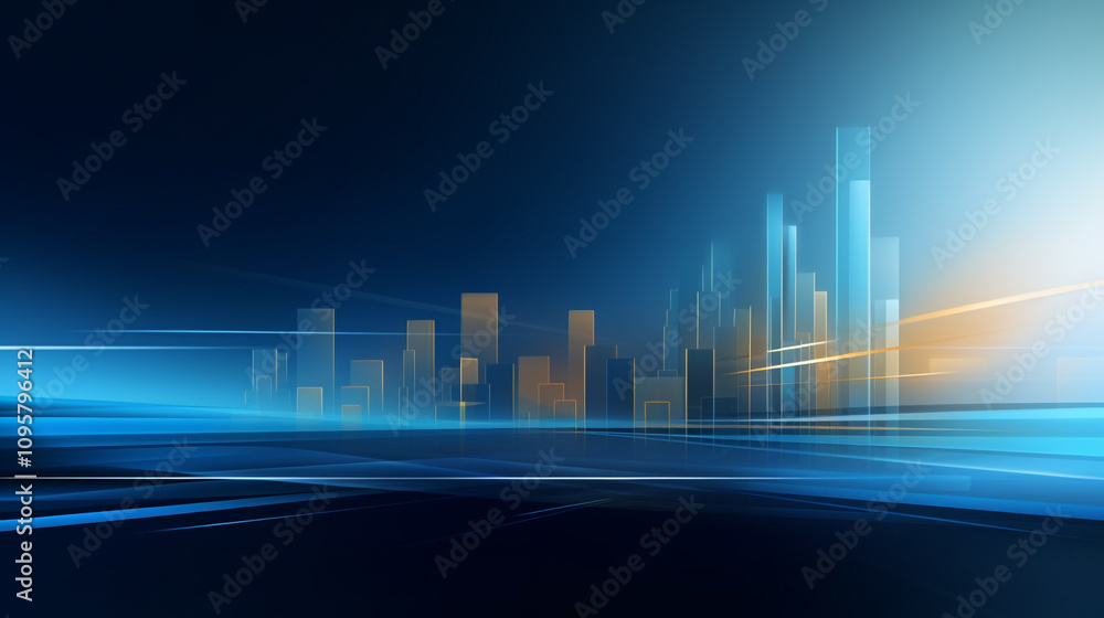 Fototapeta premium Image of future essence of urban innovation, New York City skyline vector flat design