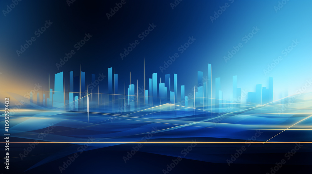 Fototapeta premium City abstract background, Network and Connection technology night city background 