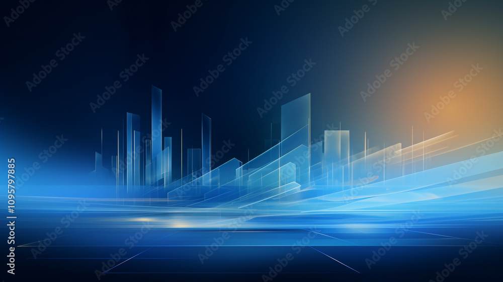 investment financial city with stock market graph, White background, simple line drawing of buildings investment financial city with stock market graph, White background, simple line drawing of buildings