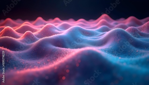 Abstract wavy lines and shapes on a dark background, topographic map