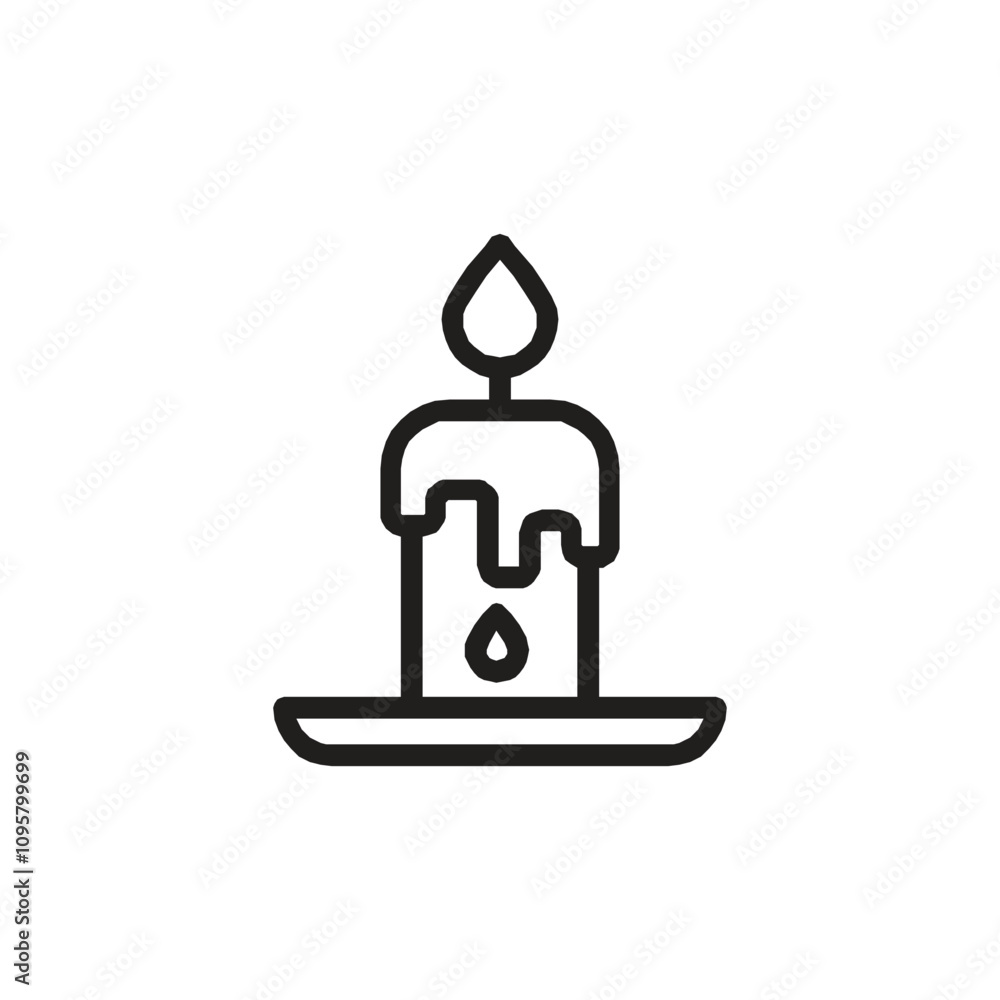christmas candle icon illustration doodle art style christmas candle icon illustration doodle art style
