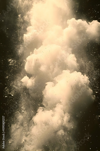 Abstract Beige Smoke Cloud ...