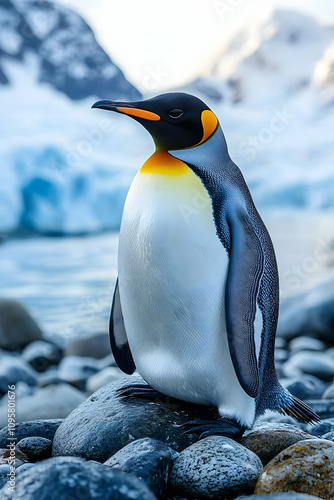 King Penguin on Rocks, Anta...