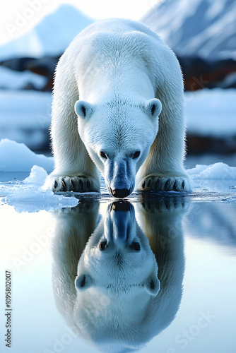 Polar Bear Reflection, Arct...
