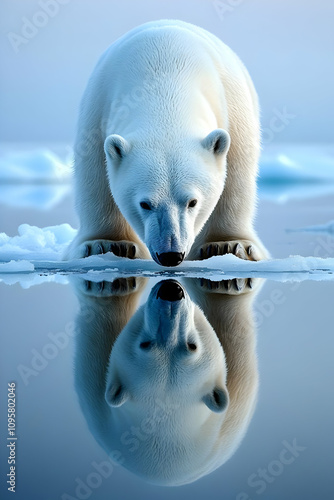 Polar Bear Reflection in Ar...