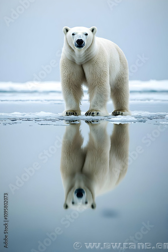 Majestic Polar Bear Reflect...