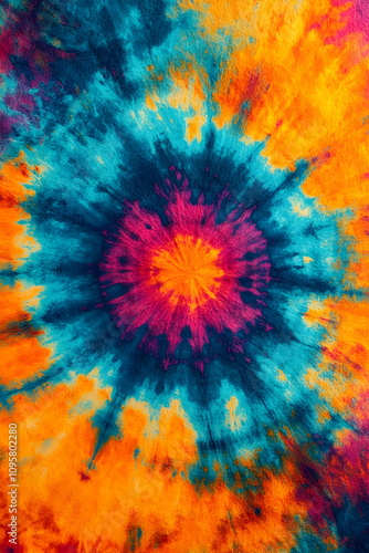 Vibrant Tie-Dye Abstract Ba...