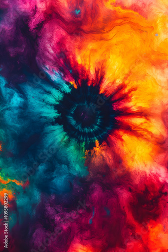 Abstract Colorful Paint Exp...