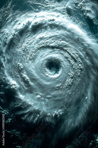 Aerial Cyclone Vortex Illus...