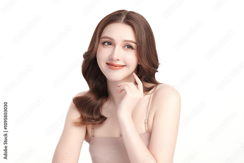Beautiful young asian woman with clean fresh skin on white background, Face care, Facial treatment, Cosmetology, beauty and spa, Asian women portrait. Beautiful young asian woman with clean fresh skin on white background, Face care, Facial treatment, Cosmetology, beauty and spa, Asian women portrait.