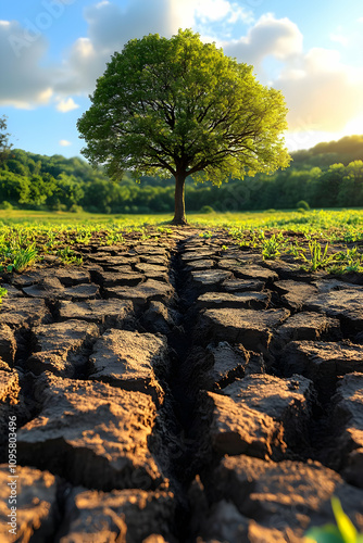 Resilient Tree on Dry Crack...