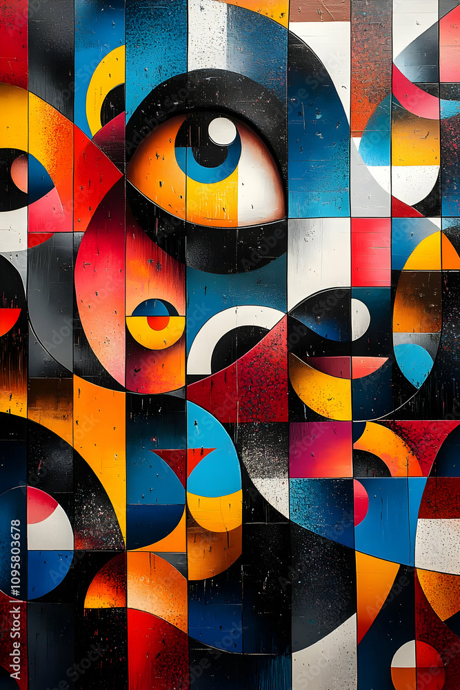 Fototapeta premium Geometric Abstract Illustration Eye Design