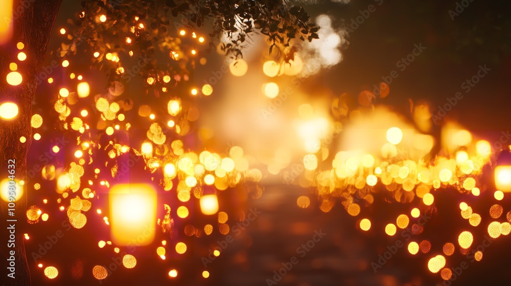 Obraz premium Tranquil Gradient Bokeh Light Effect