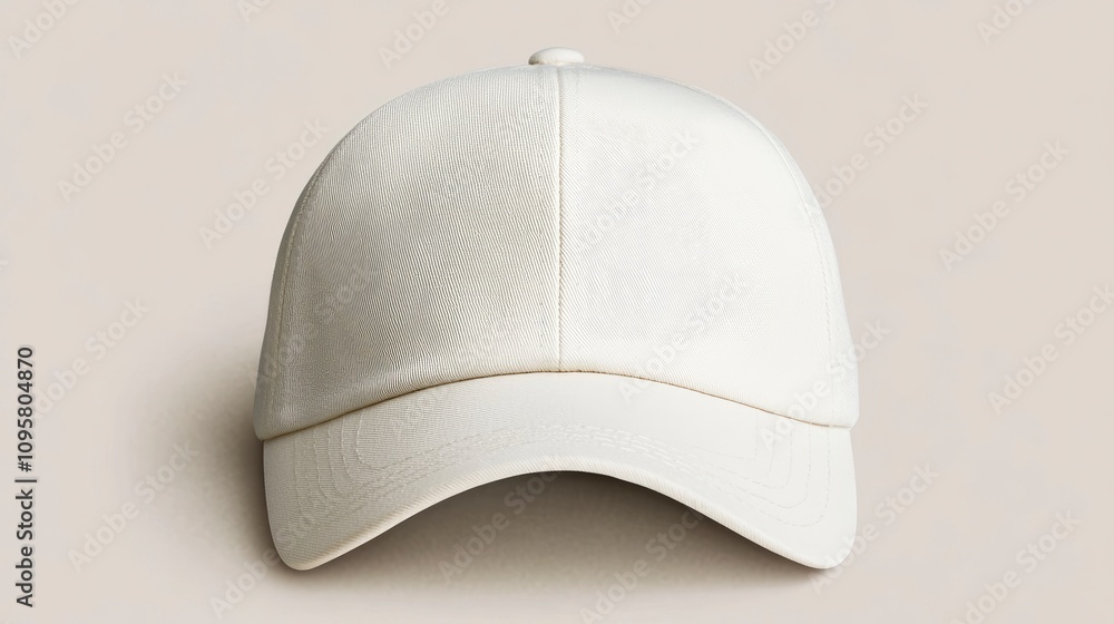 White cap on a neutral background White cap on a neutral background