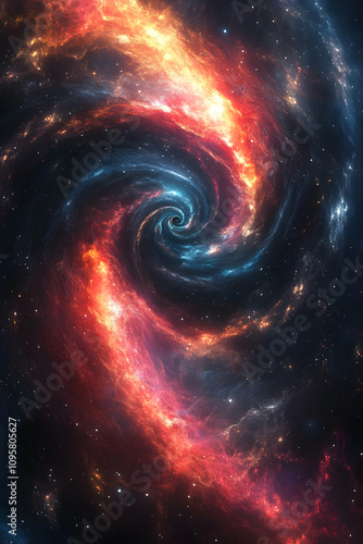 Cosmic Swirl Nebula 3D Illu...
